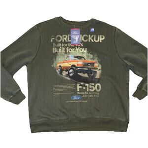 NWT Men's Licensed Relaxed Fit Ford Graphic Soft Fleece Crew Size XL